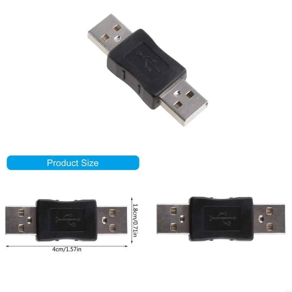 J78A USB 2.0 Adapter Connector USB to USB 48Gbps Male to Male Converter for PC Laptop