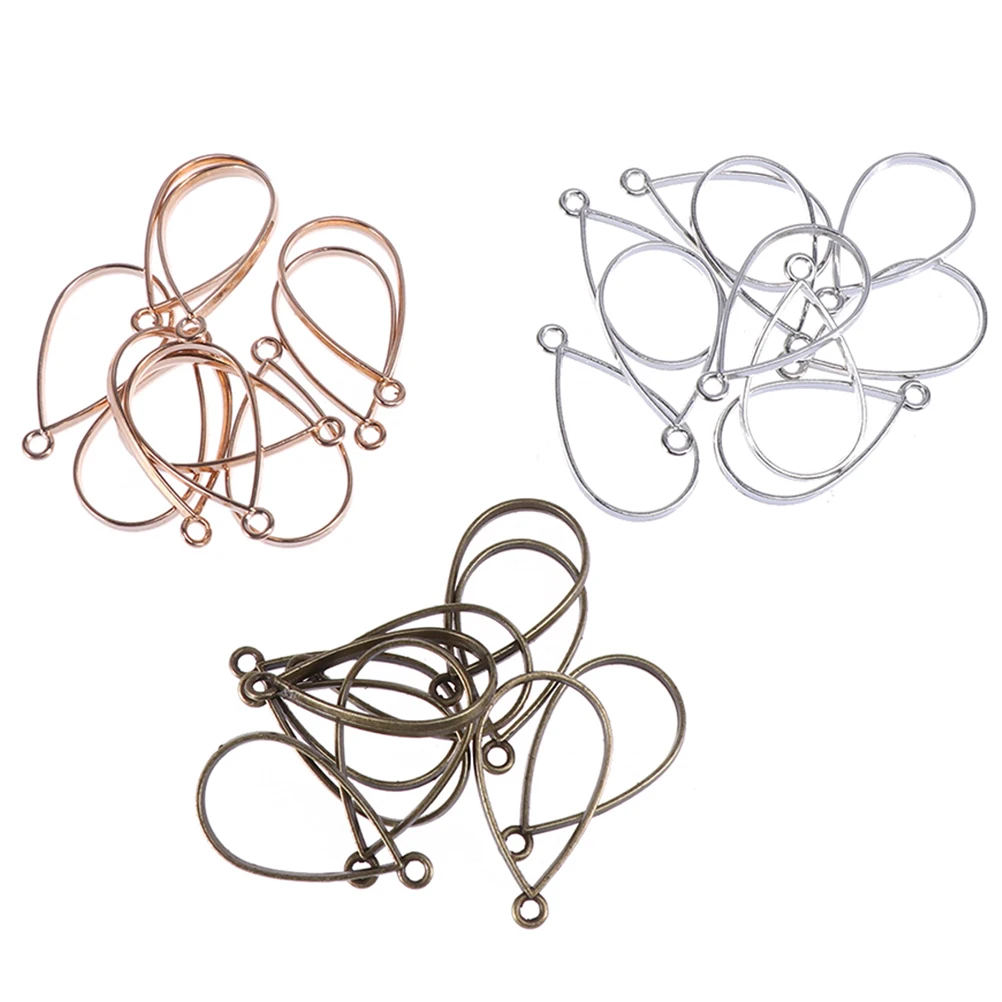

60Pcs Jewelry Making Accessories DIY Hollow Alloy Pendant Open Back Bezel Frames for Necklaces Bracelets Keychains