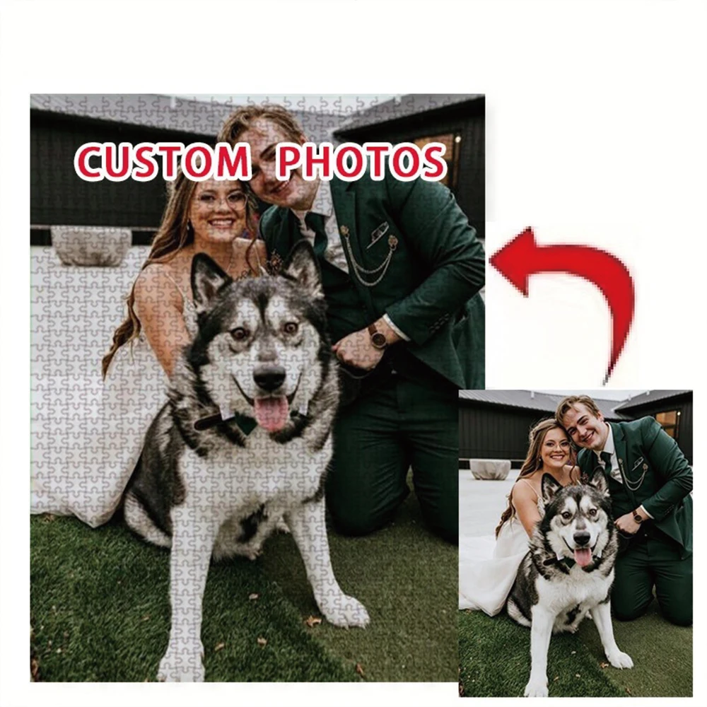 35/300/500/1029pcs Personalized Custom Photo Puzzle Selfie Photo Puzzle Custom Customized Puzzle Adult Personalised Toy Room