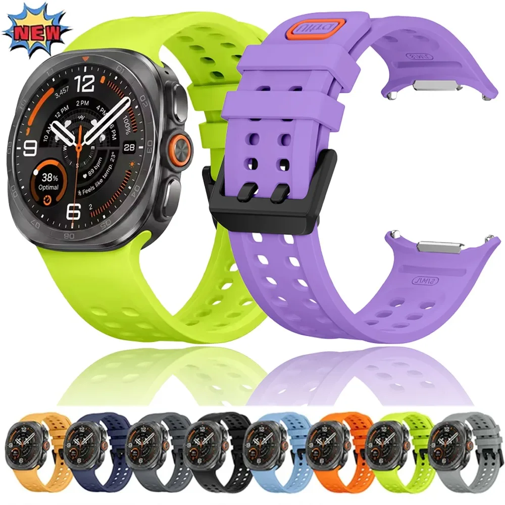 Offizielles 1:1 Silikonarmband für Samsung Galaxy Watch Ultra2 Komfortables Atmungsaktives Armband für Galaxy Ultra 47mm Band Zubehör