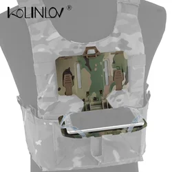 Plate Carrier Mobile Phone Rack Tactical Chest Rig Bag Map Case Admin Panel Airsoft Gear Molle Folded phone Navigation Board