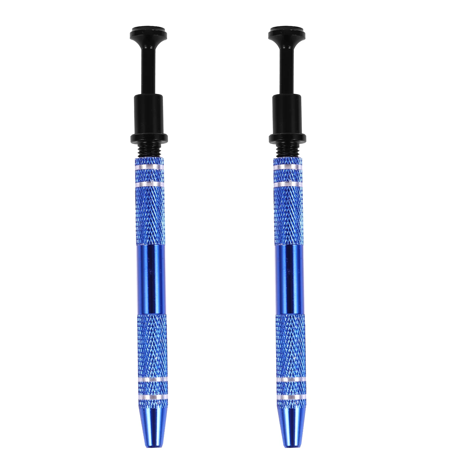 2 Pcs Jewelry Tweezers Spring Loaded Pointy Rust-proof 4 Prong Aluminum Alloy Earring Rings Making Tool Catcher Gemstone