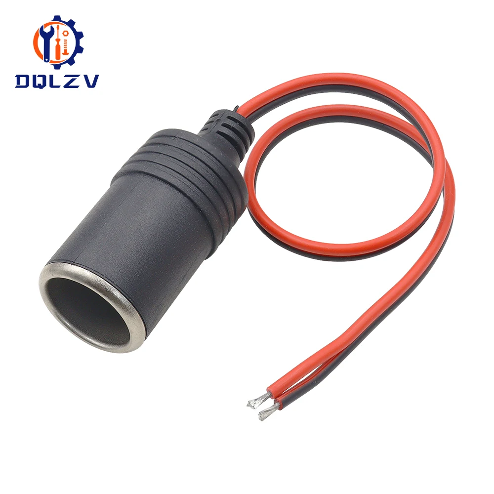 12v 10a/15a/20a/50a carregador de isqueiro montado em carro com cabo de 30cm fêmea/macho soquete conector adaptador universal