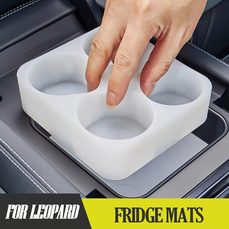 

For BYD Leopard 5 Special Silicone Pad for Central - control Refrigerator, Cup Holder and Water Cup Fixing Grid Interior