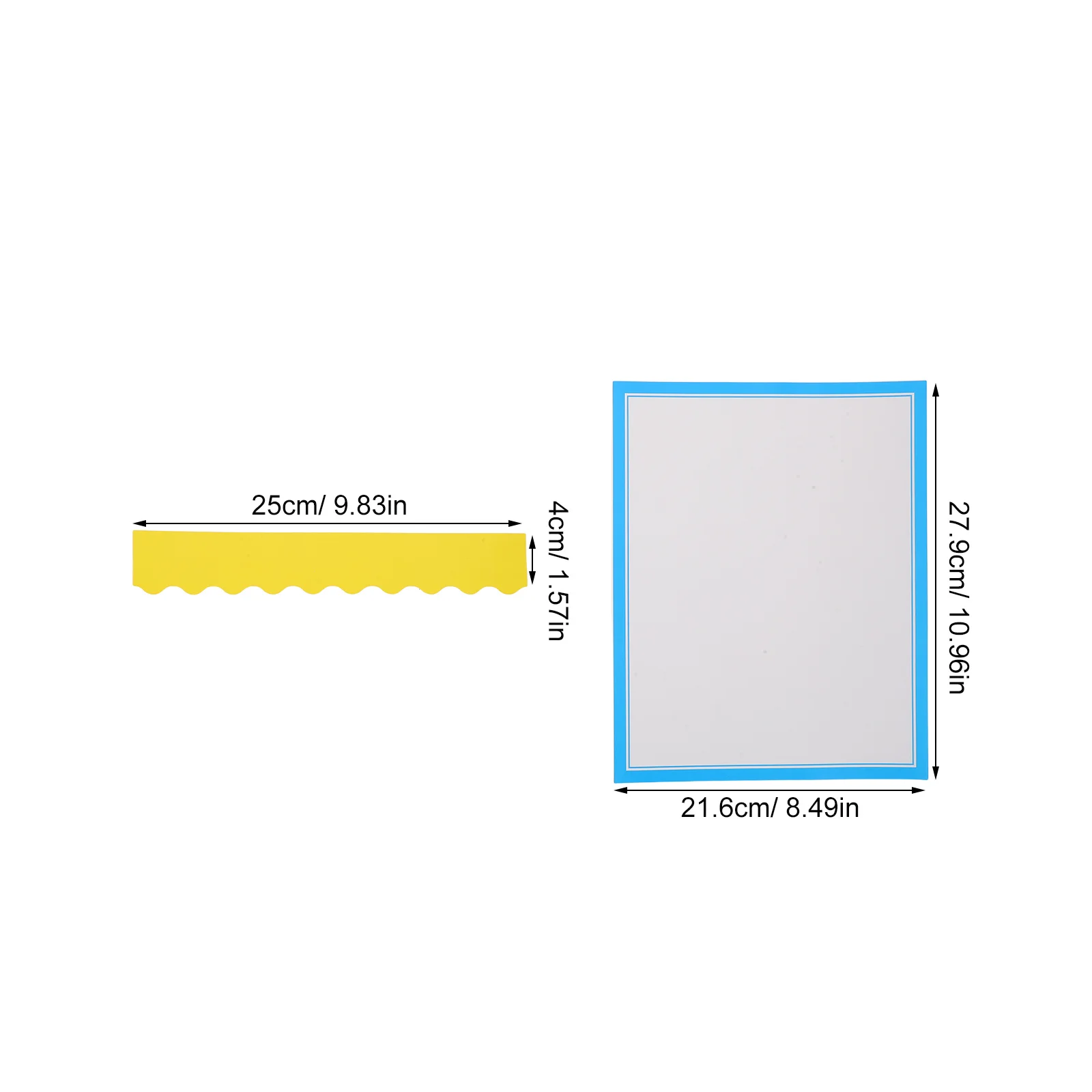 150Pcs Rainbow Bulletin Board Borders Scalloped Trim Classroom Display Science Fair Project Decoration Paper Border