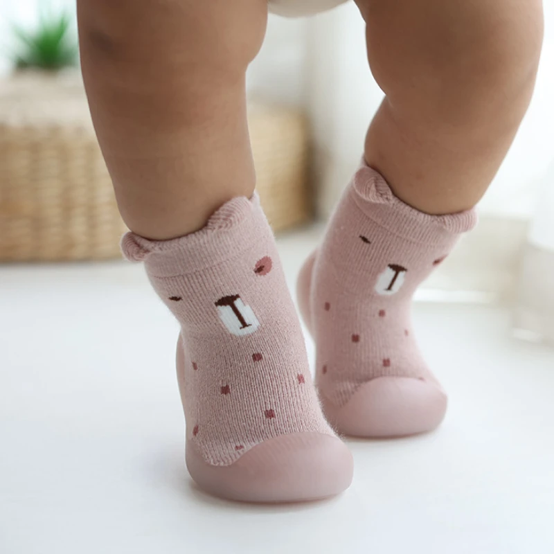 Newborn Baby Shoes Infant Cute Cartoon Kids Boy Shoes Soft Rubber Sole Child Floor Sneaker Booties Toddler Girls First Walker