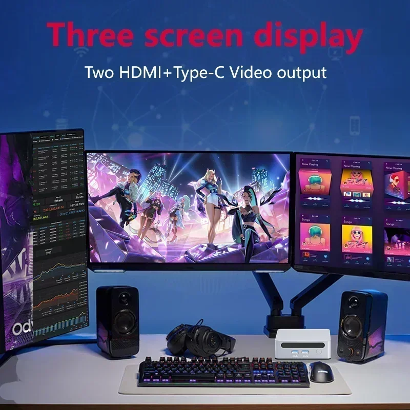 كمبيوتر SZBOX مع ويندوز 11 ، 58 AMD Ryzen 7 Mini H ، 5825U ، 7 4700U ، DDR4 ، me Mhz ، Nvme ، SSD ، WiFi6 ، BT5.2 ، كمبيوتر صغير