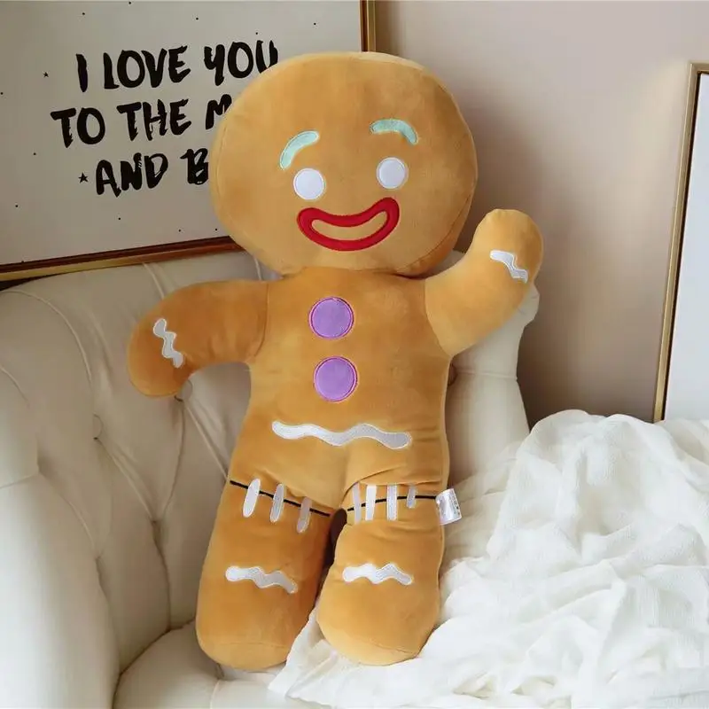 Gingerbread Man Plush Biscuit Shrek Toys Cute Sleeping Pillow Soft Stuffed Sofa Doll House Christmas Party Decoration