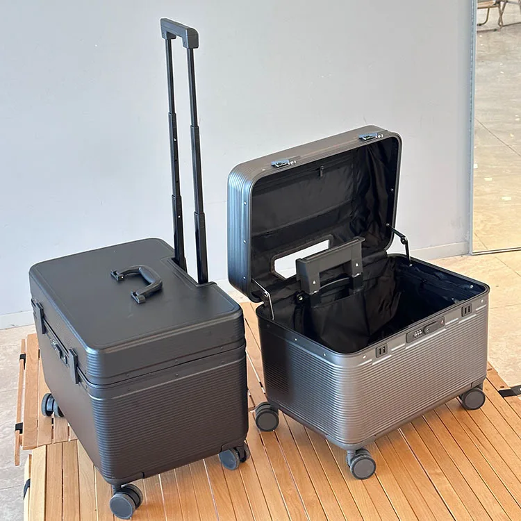 

Чемодан Lage с алюминиевой рамой, женская дорожная сумка, 20-дюймовая откидная крышка, небольшой ящик для инструментов M Fem, универсальный Busin OL