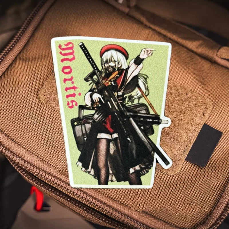 

Cute Girl Tactical Print Anime Patch on clothes Morale Badge Hook Loop Military Patches Backpack Sticker Armband