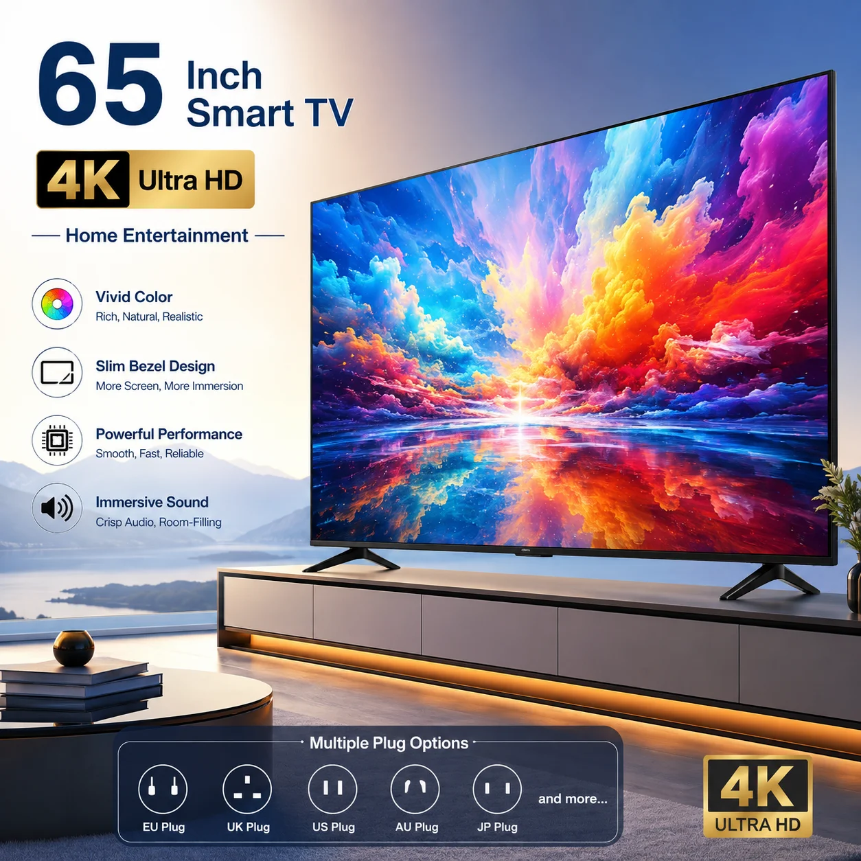 65 Inch Smart TV 4K Ultra HD Television