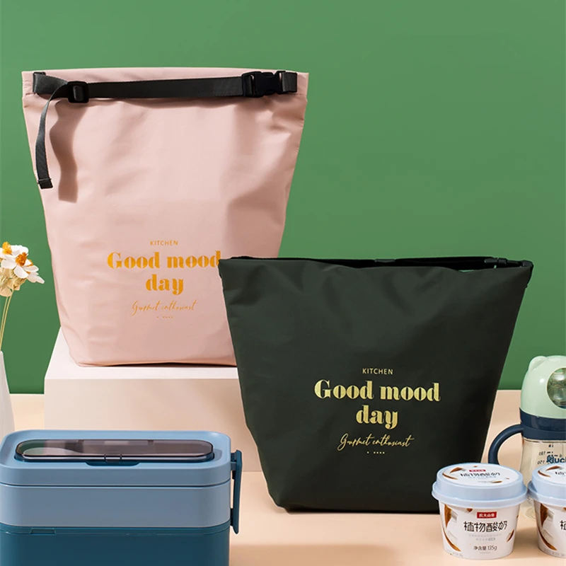 Borse per il pranzo termiche portatili di grande capacità Borsa termica Bento per contenitori isolati per alimenti da picnic in nylon impermeabile per la scuola di lavoro