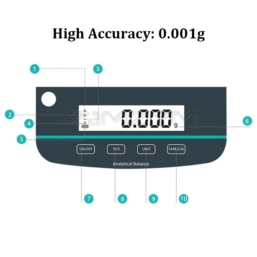 Digital Analytical Balance Laboratory Scales Microbalance Electronic Precision Balance Scale Range 200/300/500g Accuracy 0.001g