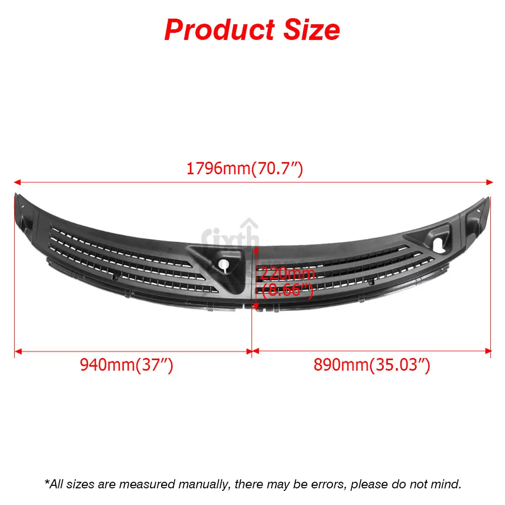 ABS Car Outer Windshield Panel Wiper Cowl Covers Fits For Lincoln Mark LT 2006-2007 Ford F-150 2004-2008 Automobile Accessories