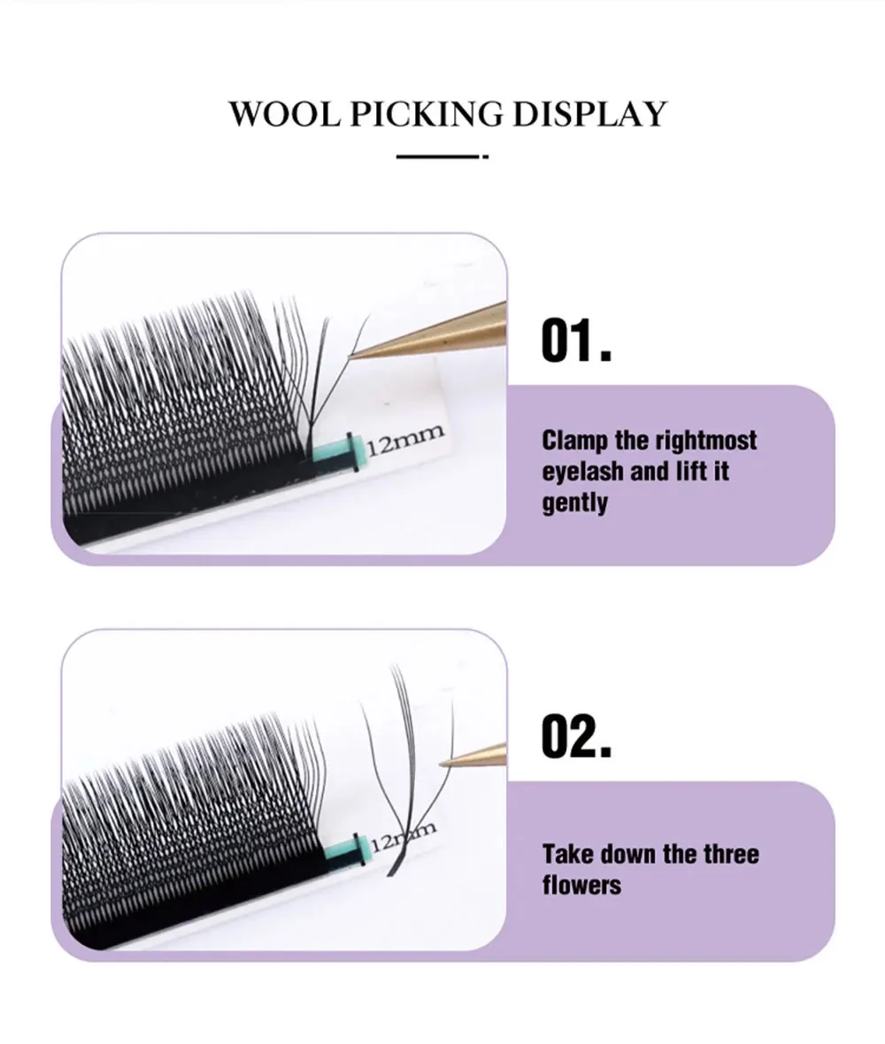 DeceMars 2.0 3D W-förmige Wimpernverlängerung – Detail 5