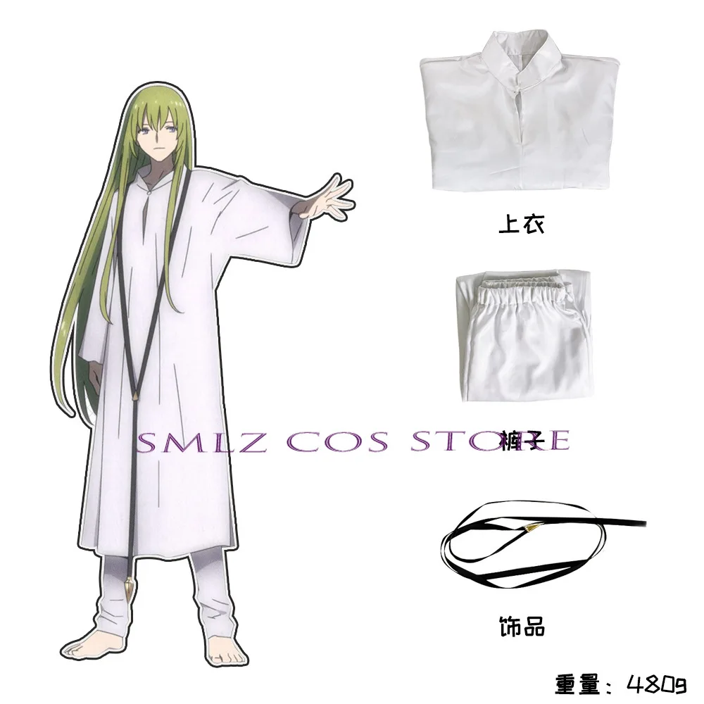 Enkidu Anime Cosplay Costume pour femme, destin, grand ordre, uniforme, perruque, ensemble de pantalons, fête d'Halloween, tenue blanche, nouveau