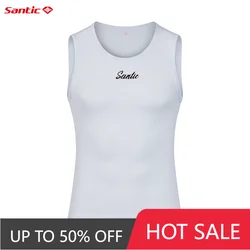 Santic Cycling Vest Lightweight Cycling Quick Drying Vest Breathable Bike Short Sleeved Sports Running Base Shirt