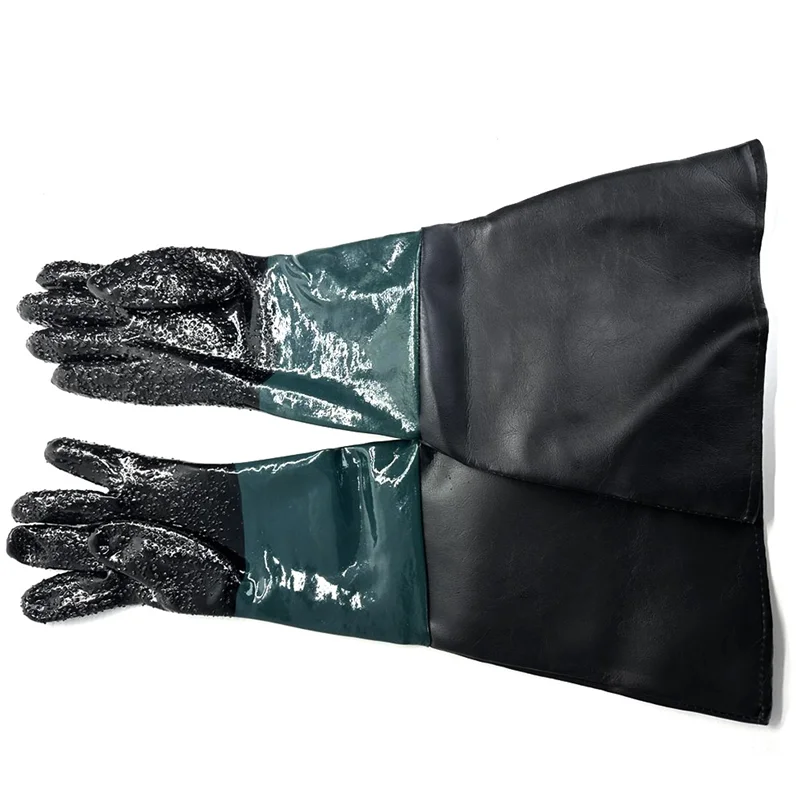 A92p luvas de borracha explosão para jateamento sandblaster areia explosão gabinete luvas jateamento substituição 23.6 Polegada