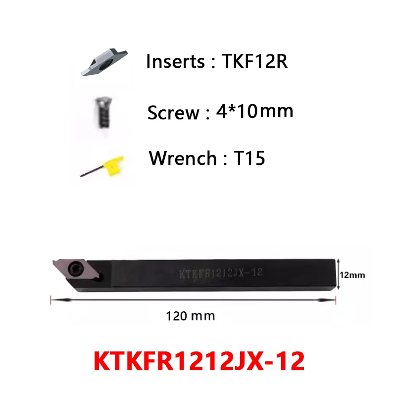 Herramienta de torno KTKFR KTKFR1010JX12 KTKFR1212 KTKFR1616 KTKFR2020 JX12 JX16 uso TKF12R TKF16R insertos CNC ranurado torneado corte