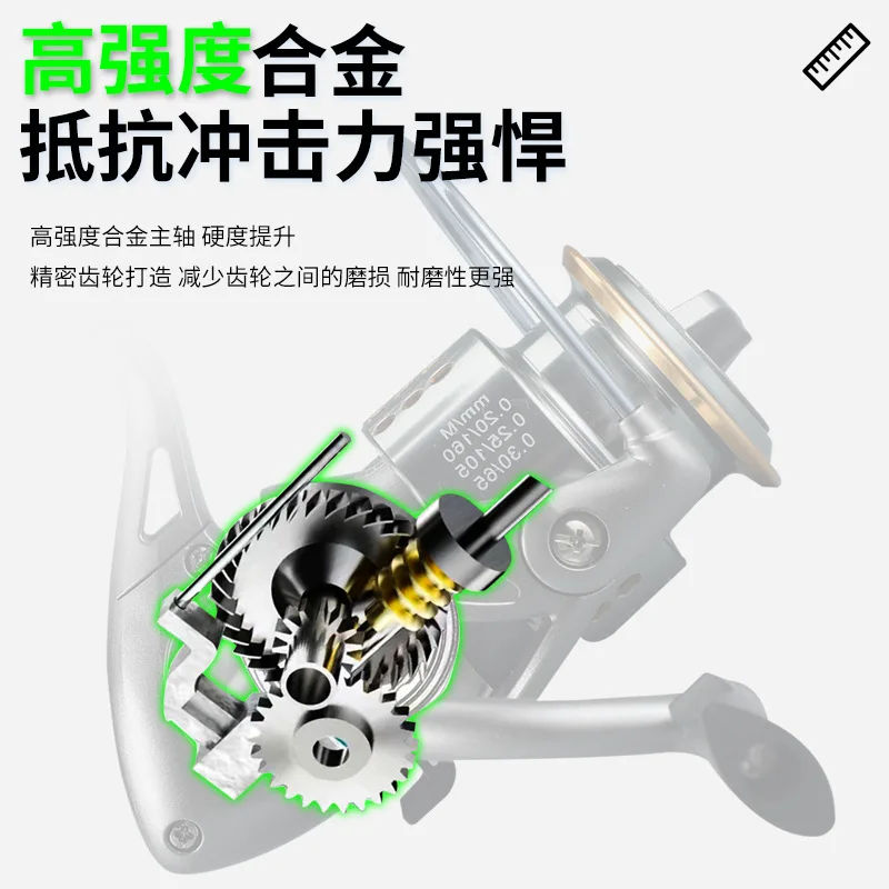 Fishing wheel spinning wheel metal micro object luya far throw wheel sea fishing rock rod shallow line cup genuine