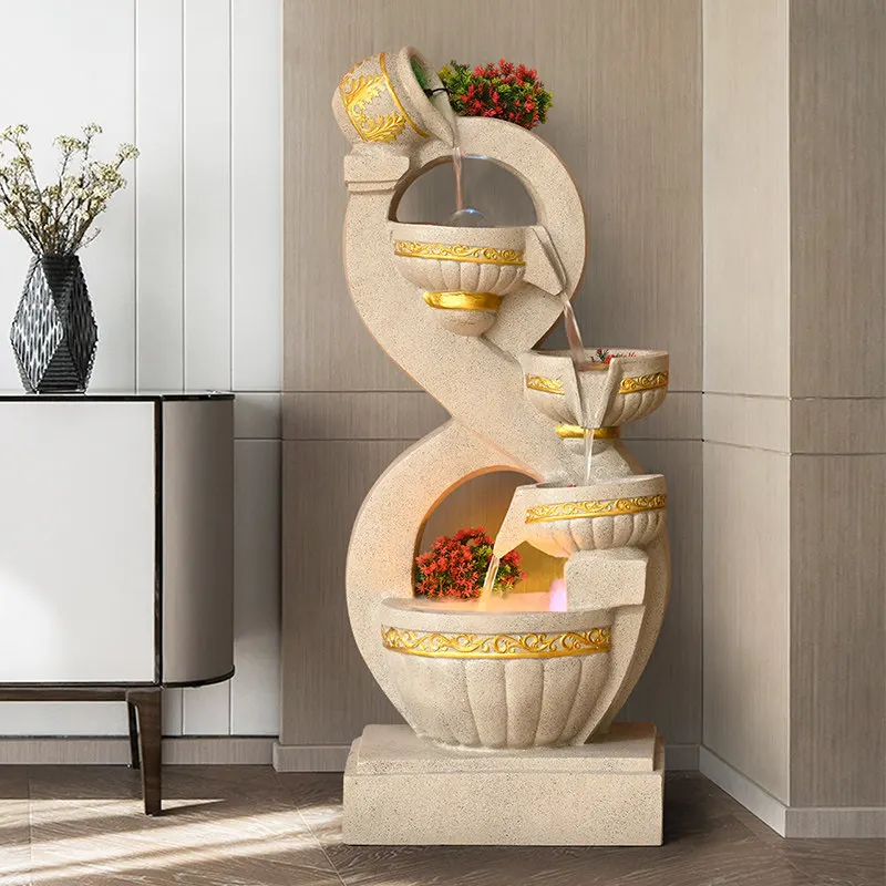 Bafanglai flowing water ornament circulating water living room porch decoration office lucky floor humidifier landscape