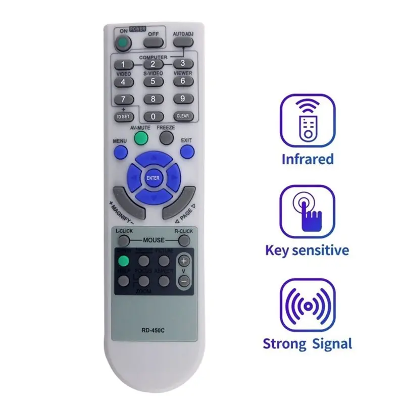 FC-[IANC-AB01] For NEC RD-450C Remote Control Projector For Models NP100 NP110 NP115 NP1200 NP210 NP215 NP216 NP2200 NP300+