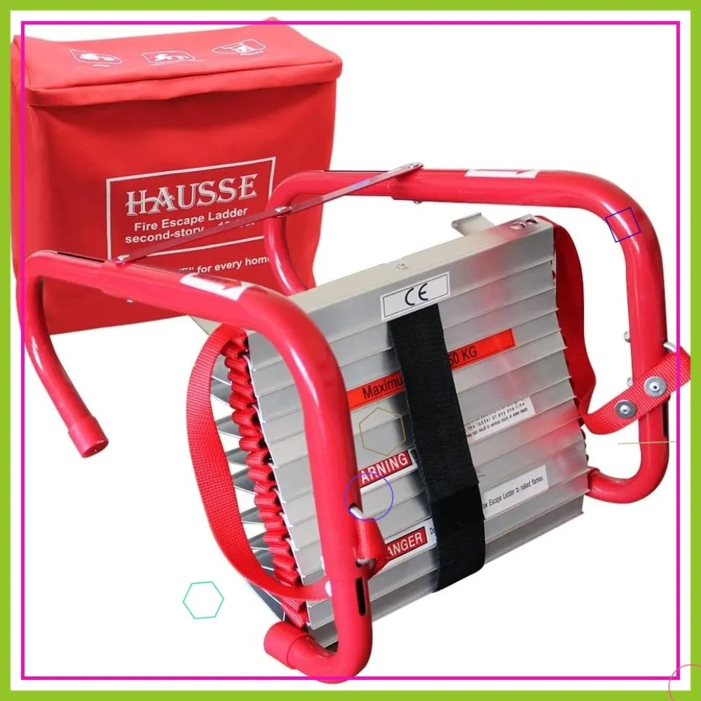 

Emergency Fire Escape Ladder 13 Feet Retractable 2 Story Window Safety Rope for Home Family