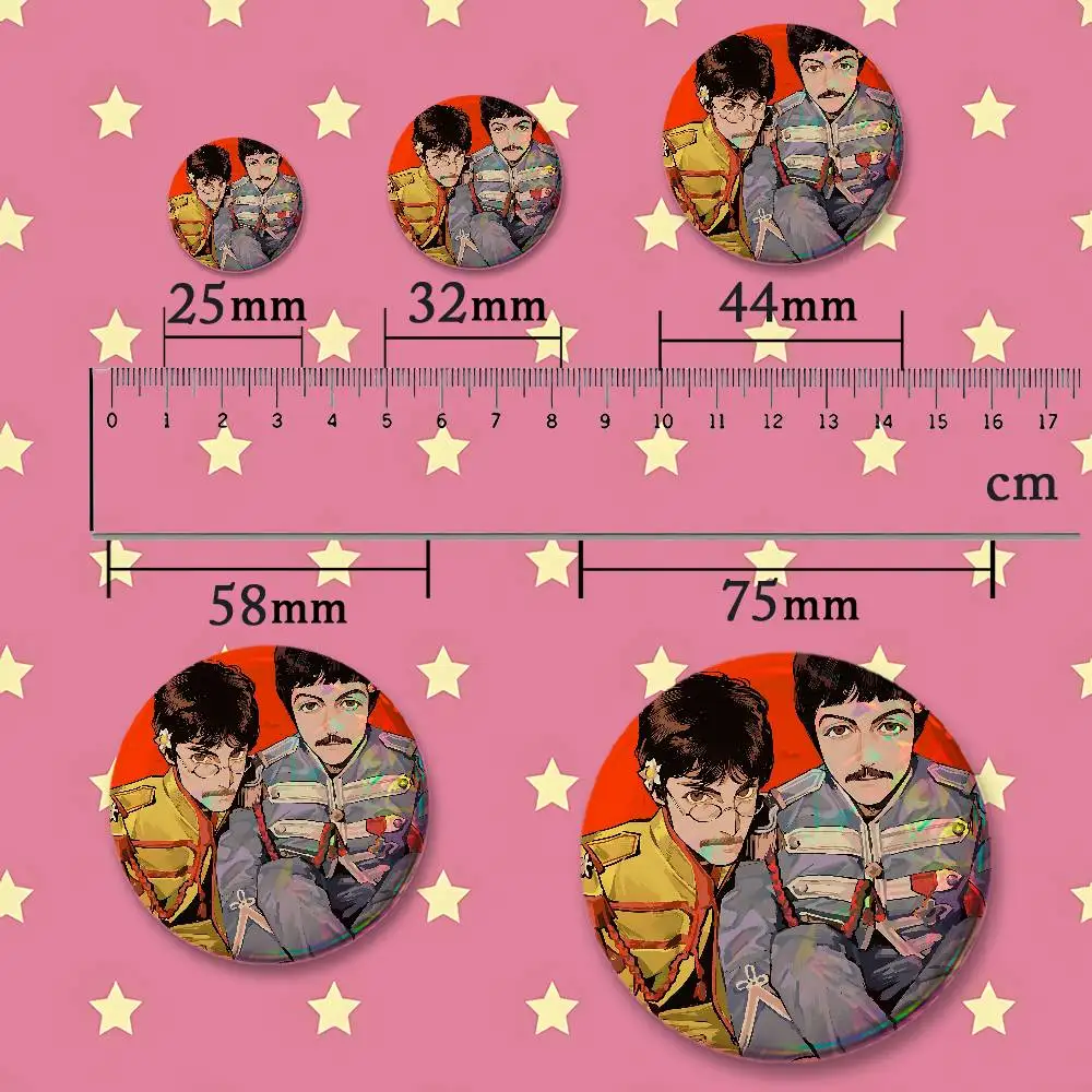 T-The W-White A-Album B-BeatlesES Custom Badges 75mm 44mm 25mm 32mm 58mm Hat Backpack Accessories Toys Collect Gifts Large