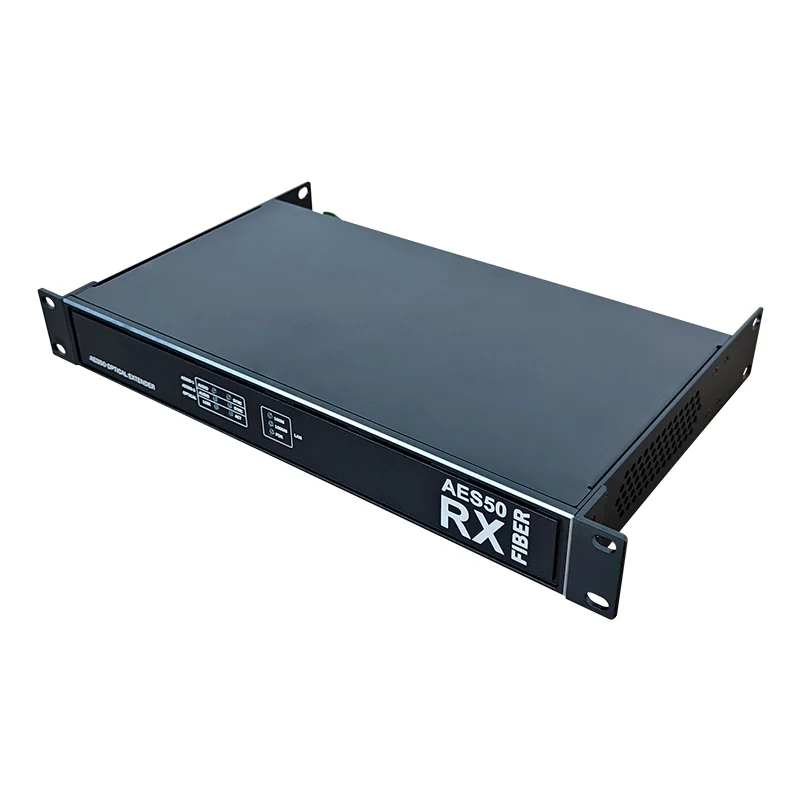2 Channel Dual AES50 Ports Fiber Extender 10KM LC Single Mode Fiber 44.1 48 96kHz for Digital Audio Consoles Lighting Consoles