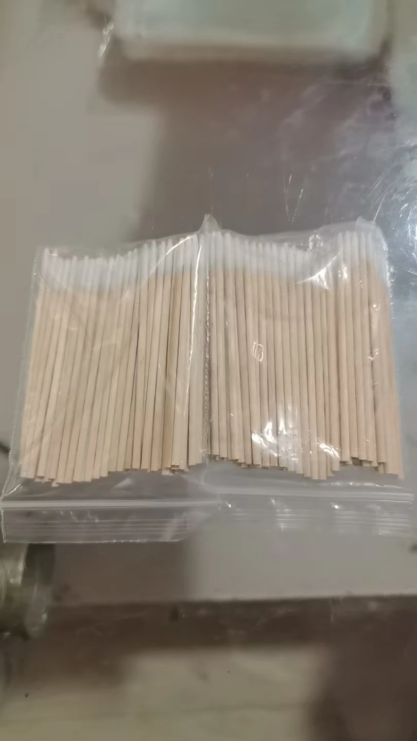 Bulk Pack 100/300/500pcs Disposable Wooden Cotton Swabs Fine Tip Stick Manicure Groove Gap Scrubber for Nail Cleaning