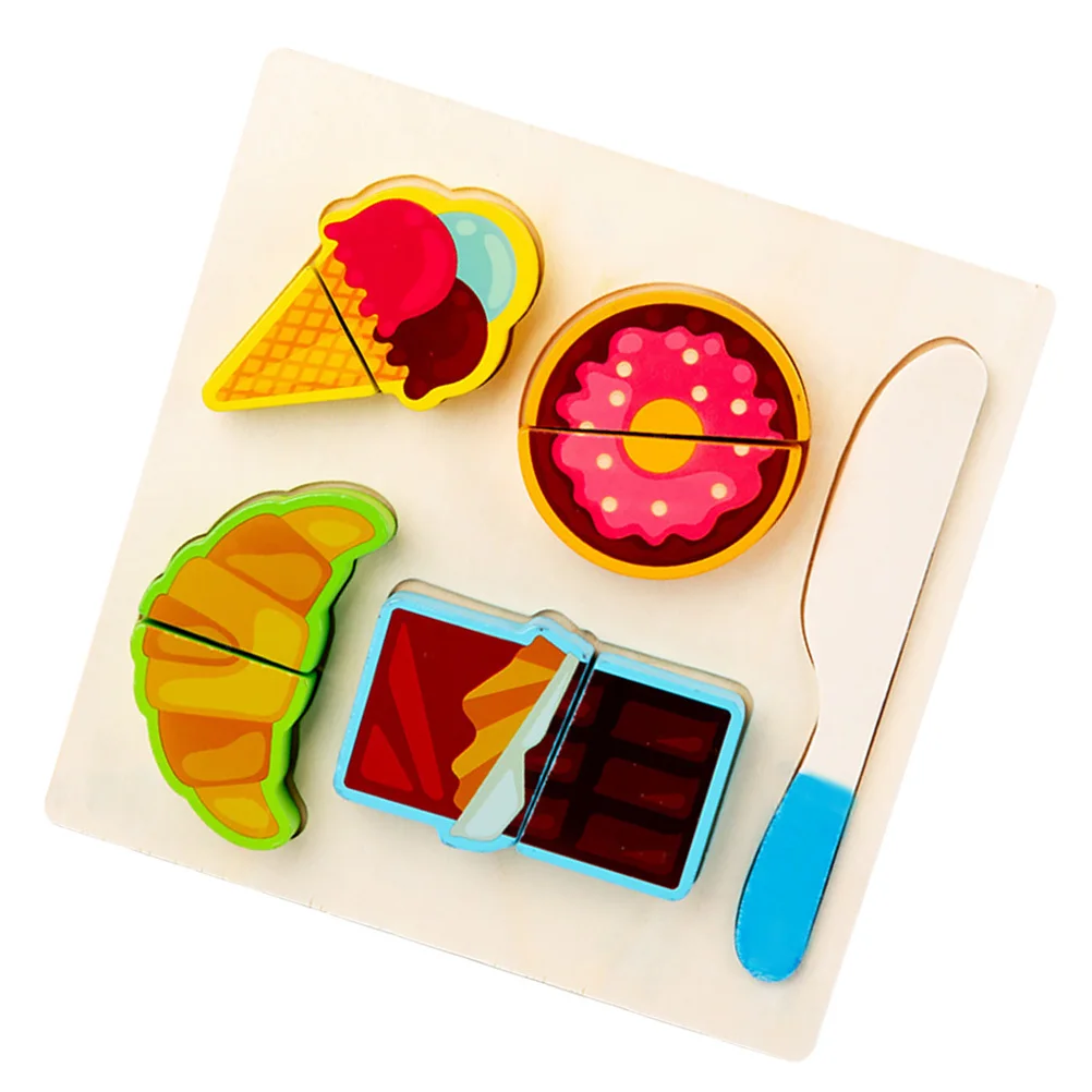 1 セットキッチンごっこシミュレーション食品プレイセット木製切断玩具子供プレイセット手と目の調整