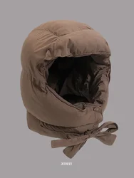 Thiened Fce Winter Cap for Biking Vehicle Riding Ear Protection Snow Skiing Large Head Size Autumn Winter Hat