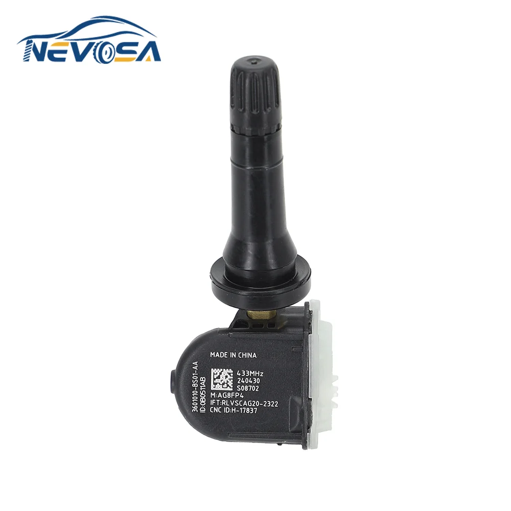 NEVOSA 3601010BS01AA TPMS Tire Pressure Sensor For ChangAn ALSVIN CS35 PLUS CS85 CS95 2019-2021 Hunter Peugeot KP1 Landtrek