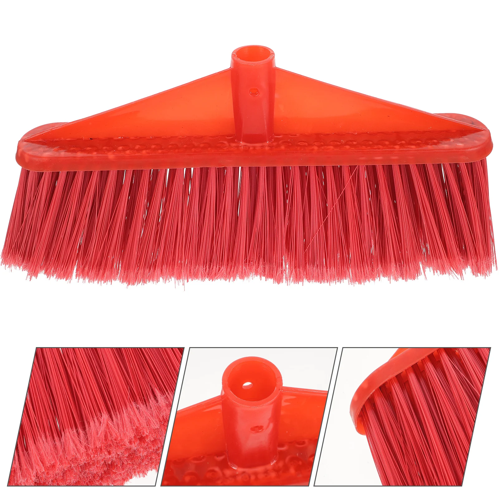 

Plastic Broom Head Double Color Ice Silk Bristles Easy Cleaning Desktop Kitchen Floor Gaps Replacement Sweeper Household
