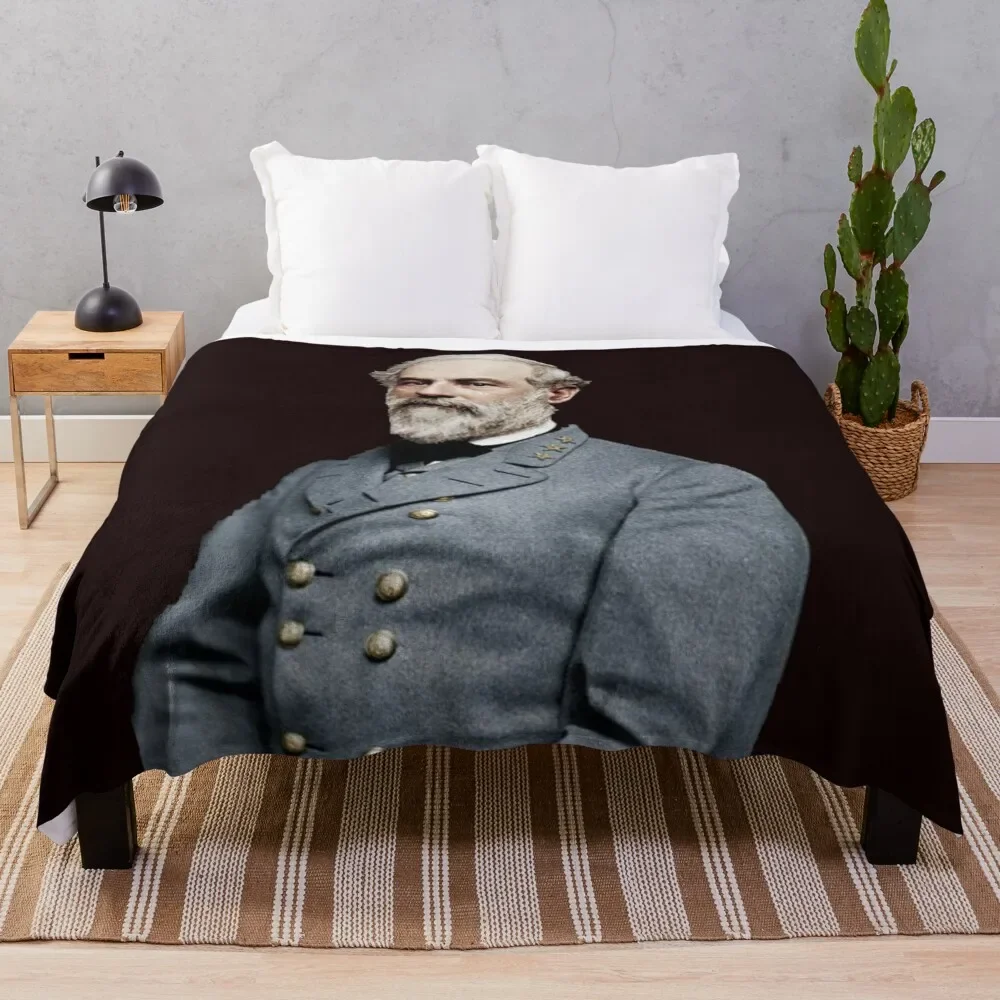 

Robert E Lee Throw Blanket Soft Warm Blanket Gift for Men Women Adults