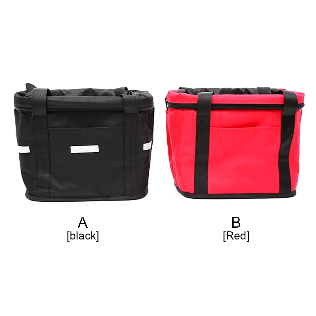 Bicycle Handlebar Basket Foldable Front Frame Bag Commuting Camping Picnic Small Pet Outdoor Road Cycling Handbag