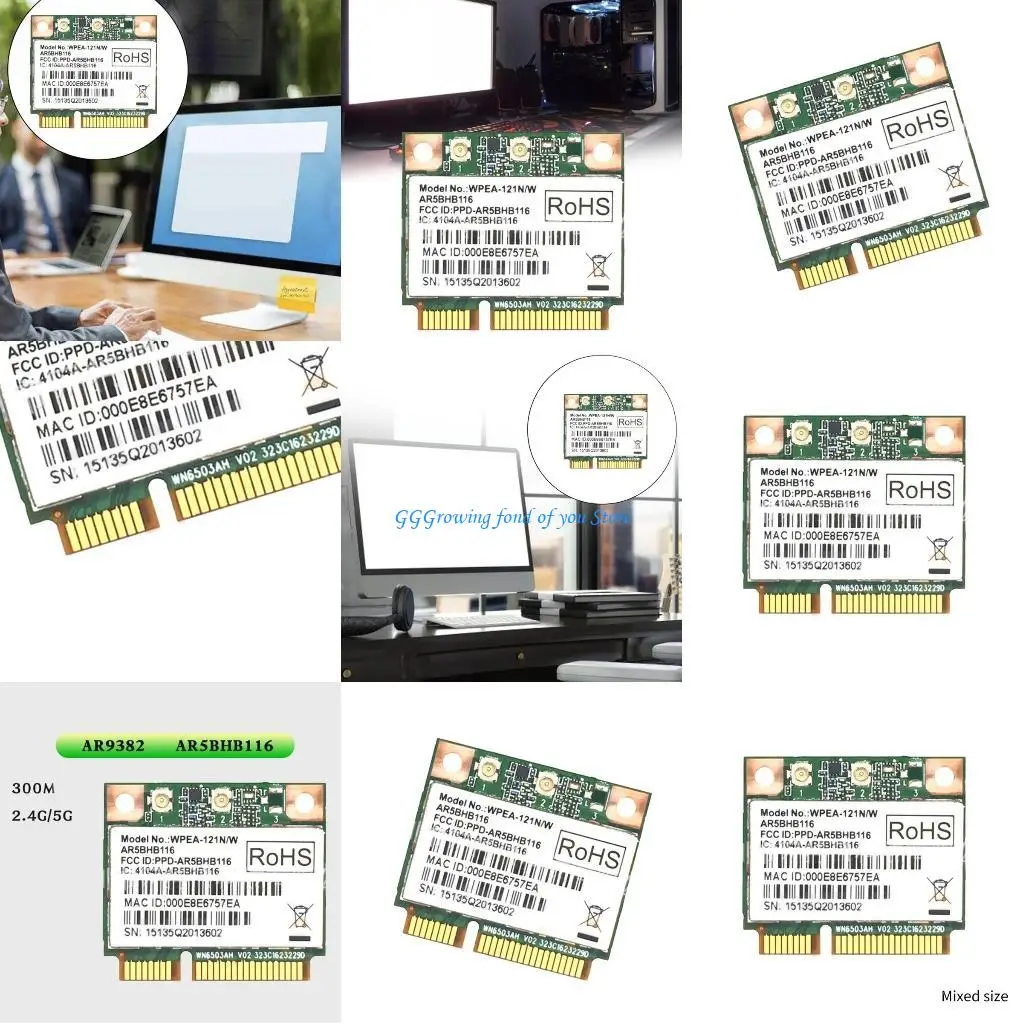 

H9EB AR5BHB116 MINI PCIE 2.4G Dual-band 300M+300M built-in Wireless Card