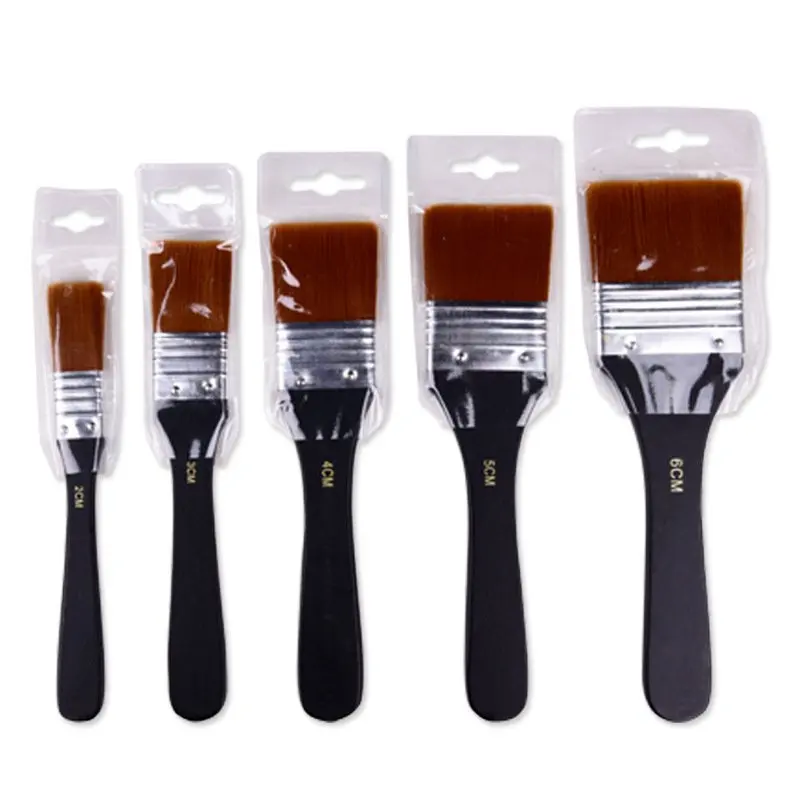 

5Pcs/set Nylon Brush 2CM/3CM/4CM/5CM/6CM House Decoration Wall Furniture Painting Dedicated High Quality Soft Hair Brush Set