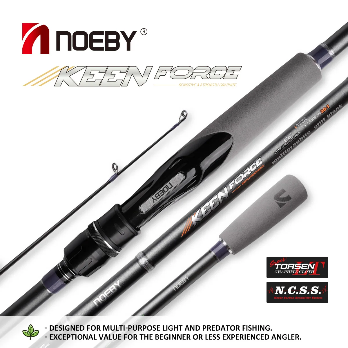 Noeby Keen Force Spinning Rod 2.04m 2.24m 2.29m 2.52m 2.59m 2.75m 2.9m Multi-purpose Carbon Sensitive Predator Fishing Rods