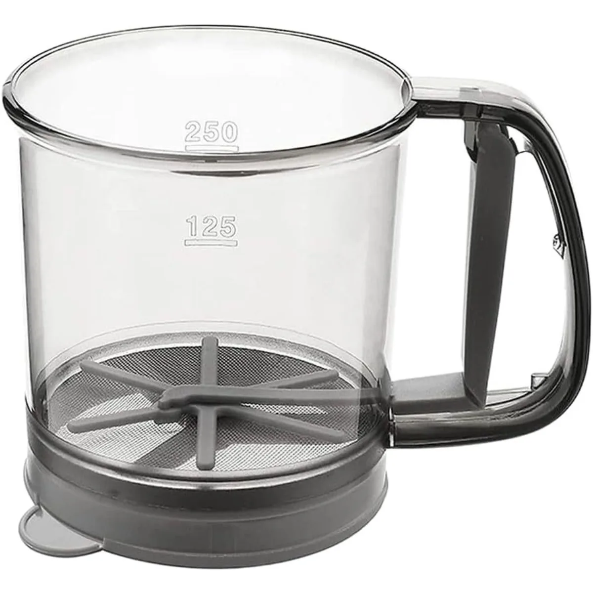 E5 Hand Operated Flour Sifter with Fine Mesh, 1Pcs Portable Manual Press Sifter for Baking Ideal for Flour Cocoa Powdered Suga