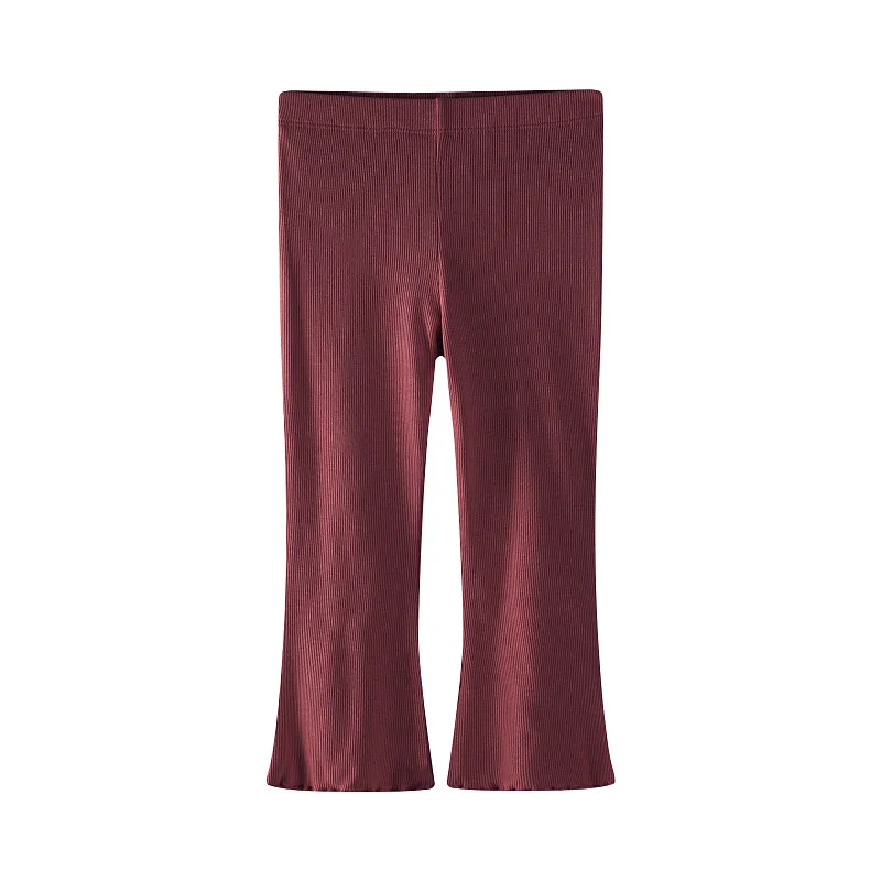 Springen Meter 2-7T Solide Boot Cut Heißer Verkauf Mädchen Leggings Hosen Bunte Volle Länge Bleistift Hosen Herbst kinder Hosen – Detail 10