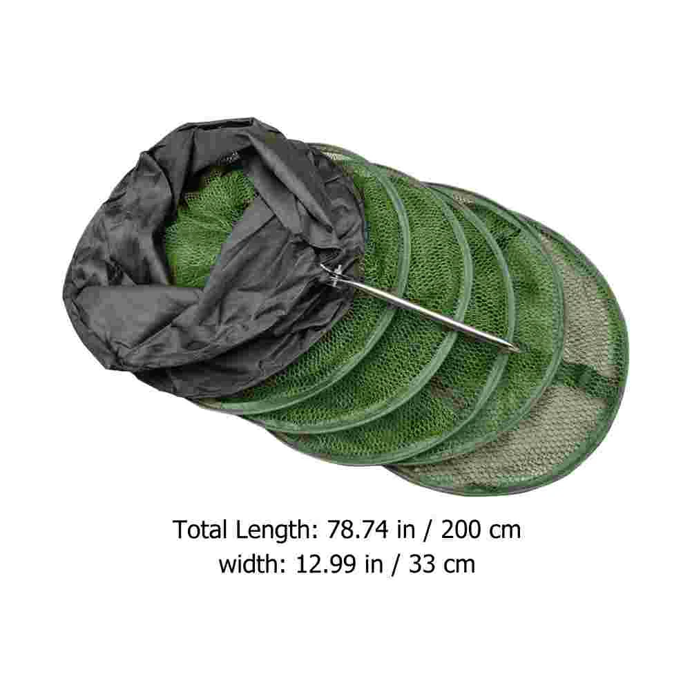 Bolsa de red de protección de peces de poliéster de acero inoxidable portátil con enchufe de tierra red de pesca de malla duradera localización de suministro fundido