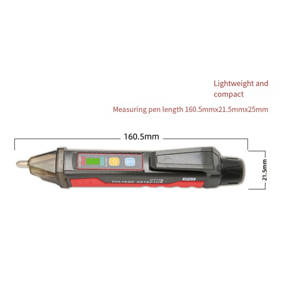 Dual Range Non Contact Voltage Detector UT12M Easily Identify Live Wires from 24V to 1000V with Sound Alerts and LED Flashlight