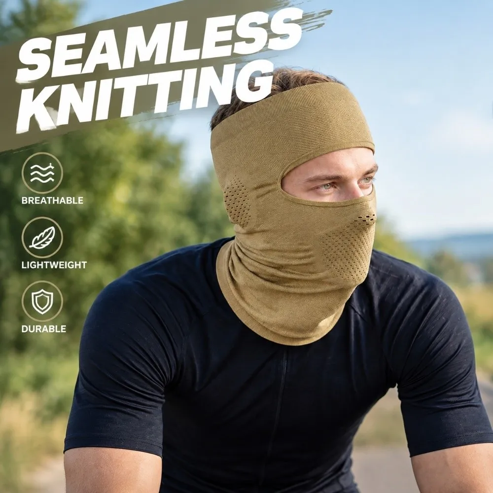 Open-Top Balaclava Face Mask Four Seasons Breathable Cycling Head Cover Comfortable Skin Friendly Helmet Liner Outdoor Sports