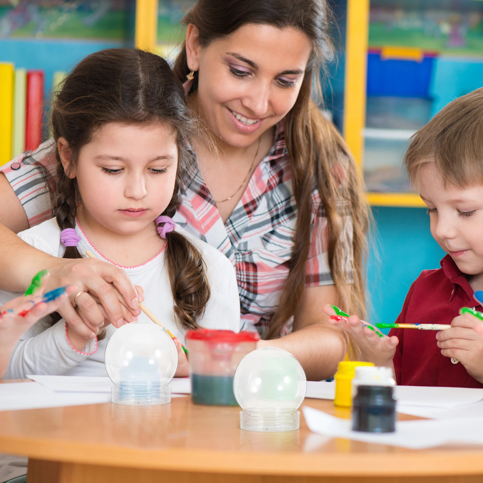 

10Pcs Plastic Candy Containers Clear Transparent Sealed Jars for DIY Snow Globe Crafts Storage Party Favors 140Ml