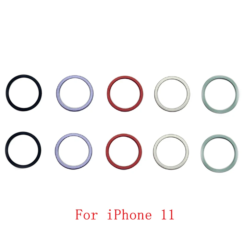 5Set/Pcs Rear Camera Outer Frame Cover For iPhone 11 12 Back Camera Lens Ring Repair Parts