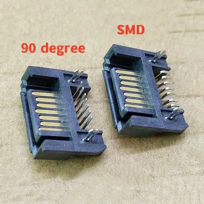 5PCS 7Pin SATA Connector 7P Male Type A SMD Horizontal Curved Needle Interface Socket PCB Mount