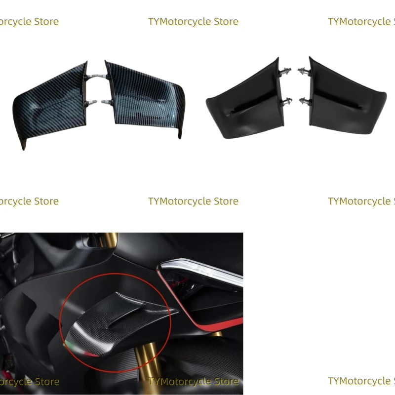 

Motorcycle Winglet Aerodynamic Wing Kit Spoiler Fit For Ducati Panigale V4 V4S V4R 2022 2023 2024