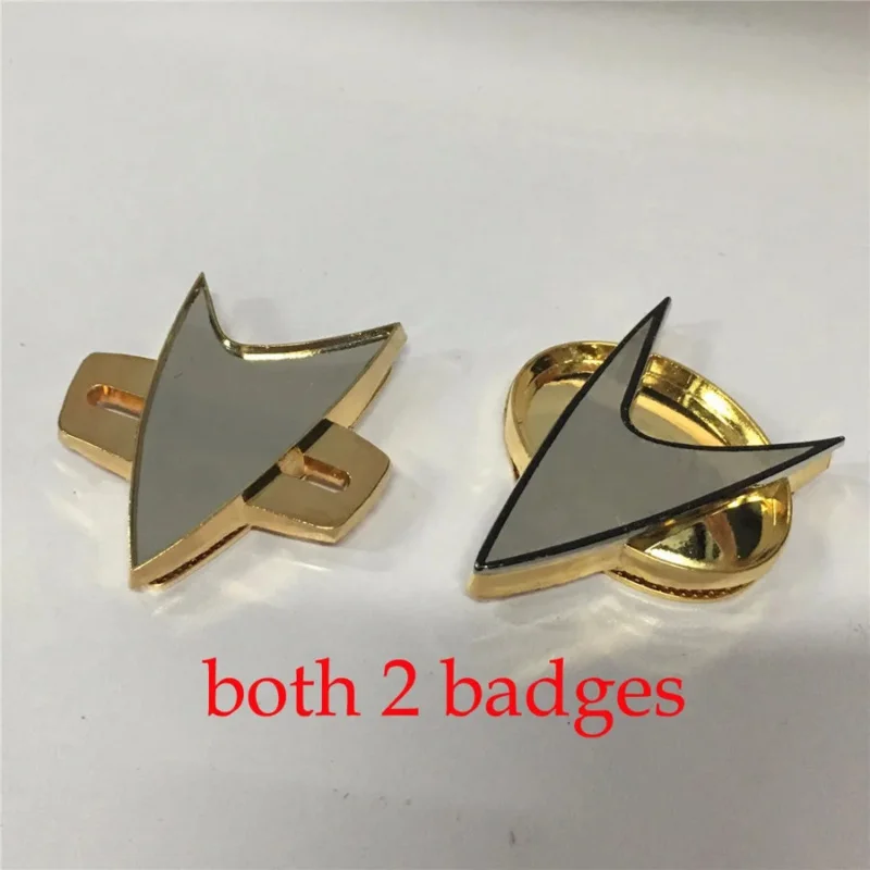 Cosplay Starreks  Badge TNG Next Genenation Badge Voyager Communicator Badge Pin Brooch Prop a Full Set of 2 Badges