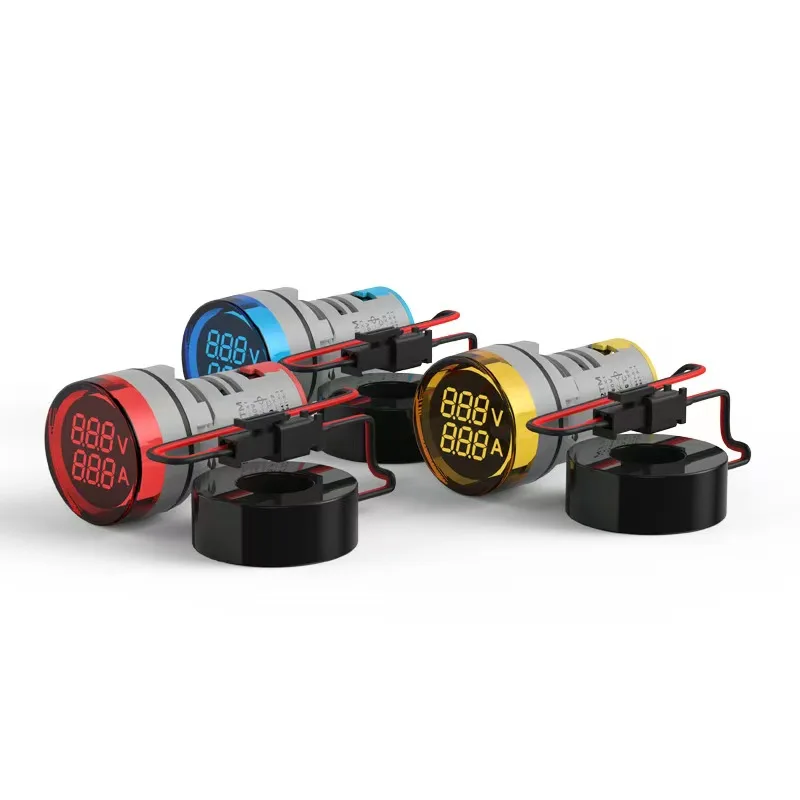 التيار المتناوب 60-500 فولت 0-100A مربع LED الفولتميتر الرقمي مقياس التيار الكهربائي 110 فولت 220 فولت الجهد الحالي متر الفولتميتر سيارة فولت أمبير تستر الكاشف #1